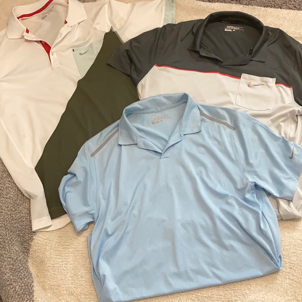 Nike Golf Tour Performance Dri Fit Shirts Lot